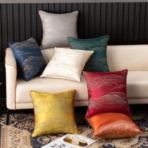 Luxury Satin Square Throw Pillow Set